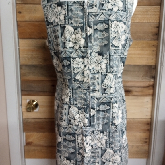 Vintage M.D FASHION Cotton Hawaiian Tank Dress Made In Hawaii Size Large - Picture 8 of 12